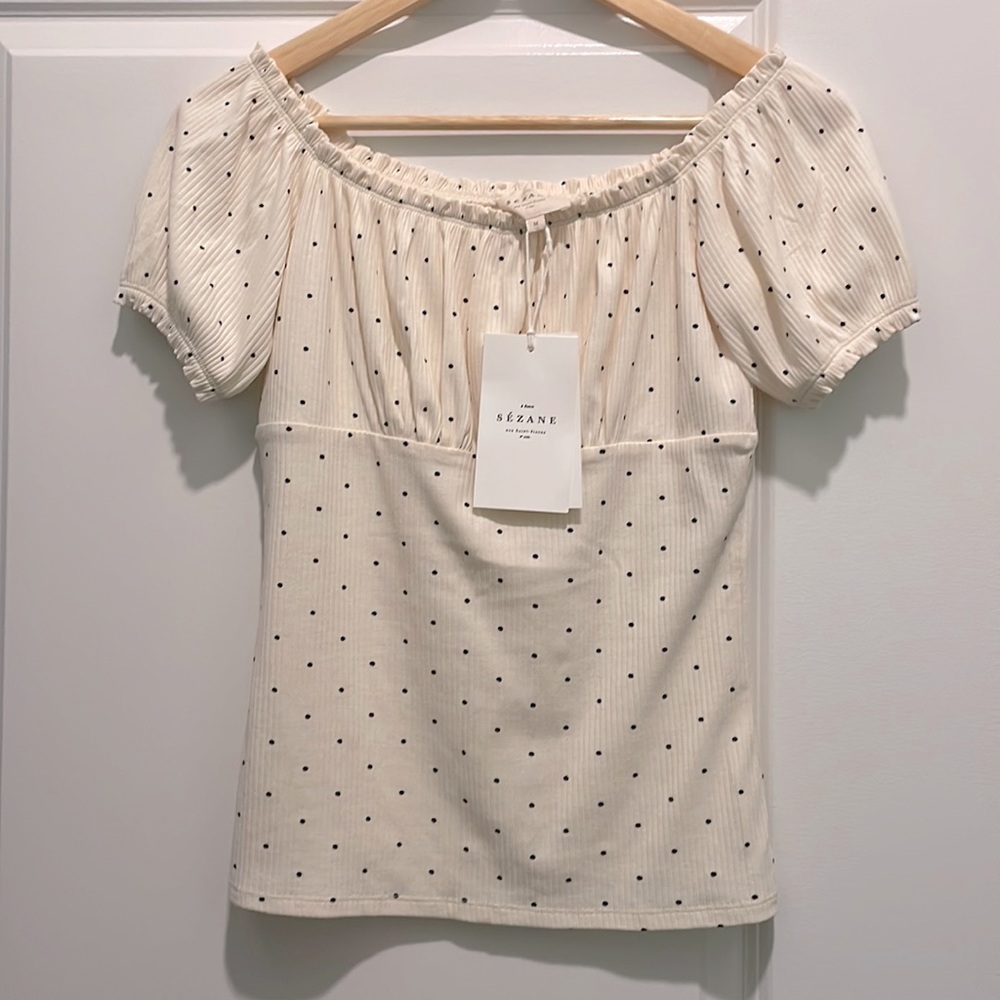Sézane Fanelie Off-the-Shoulder Top NWT